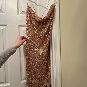 Gold Sequin Dress